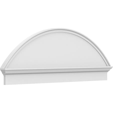 Ekena Millwork Segment Arch Smooth Architectural Grade PVC Combination Pediment, 58"W x 21-3/8"H x 2-3/4"P PEDPC058X215SEG00